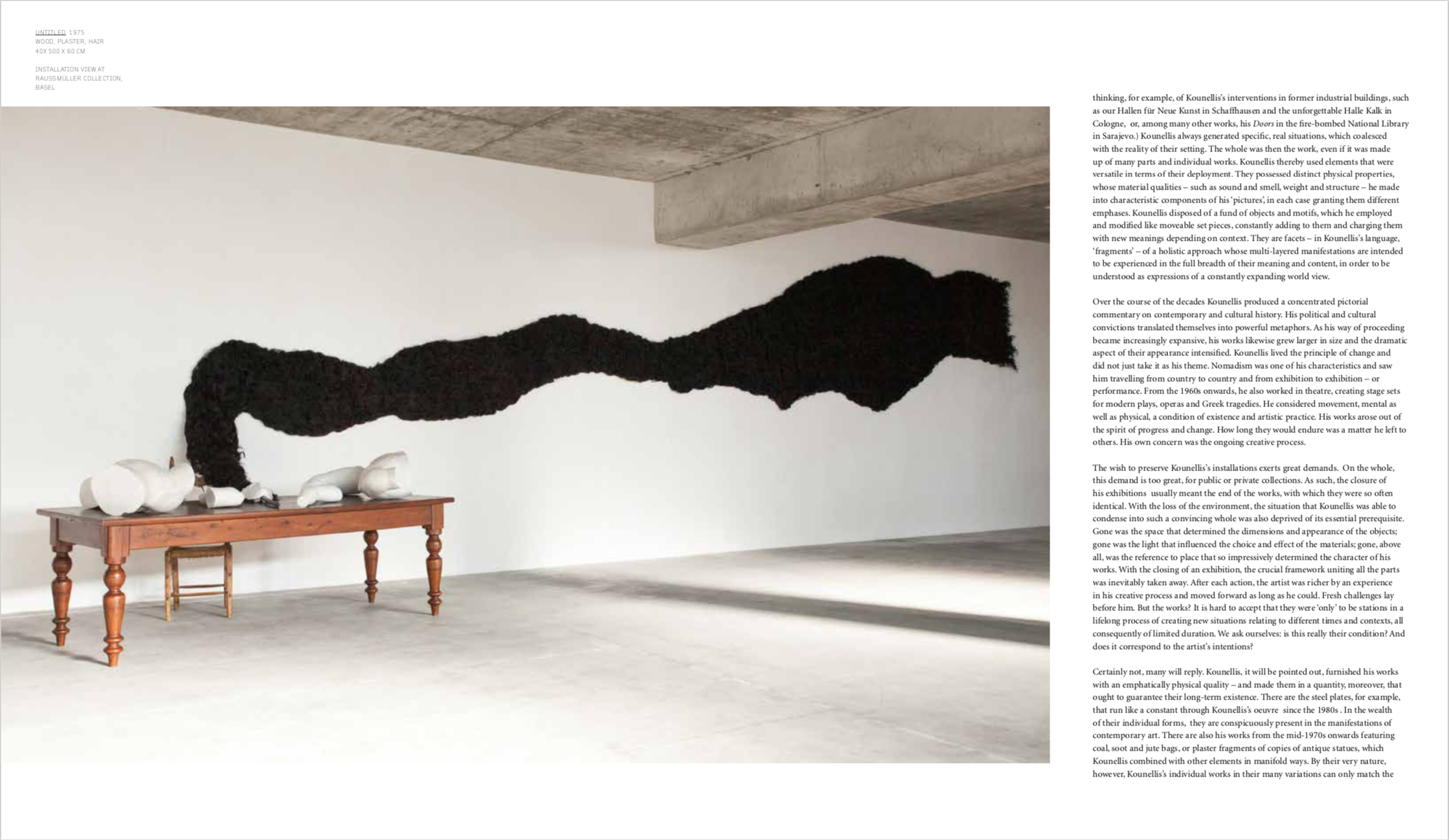 By Philip Larratt-Smith and Rudi Fuchs from Jannis Kounellis copyright Phaidon 2018