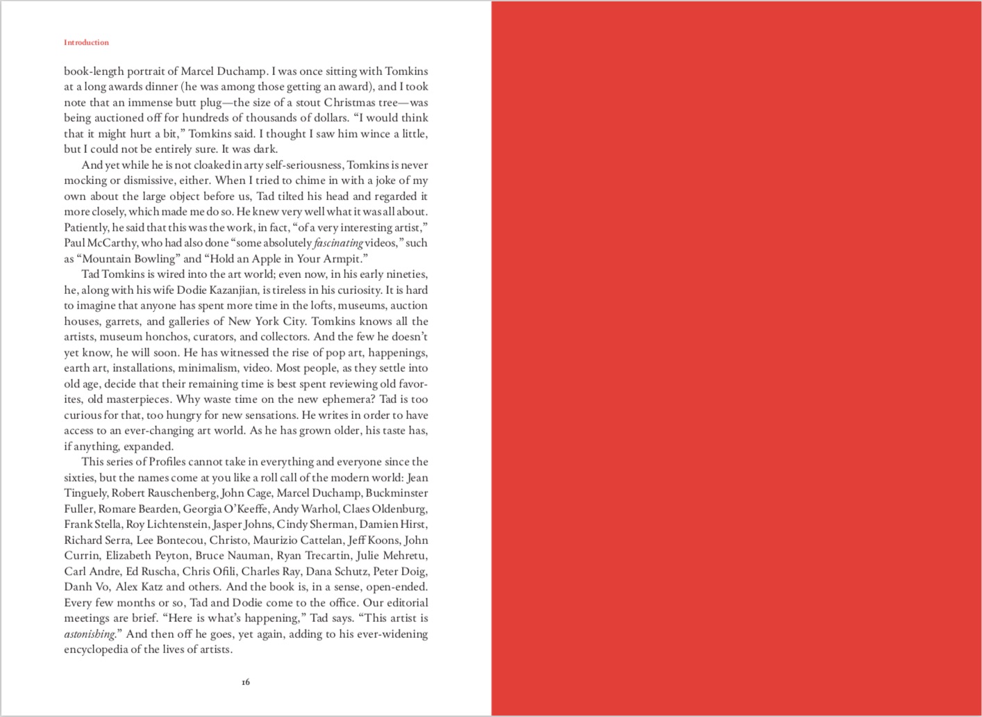 By Calvin Tomkins from The Lives of Artists: Collected Profiles copyright Phaidon 2019