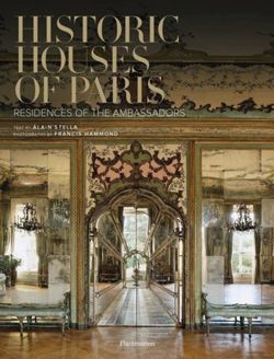 Historic Houses of Paris : Residences of the Ambassadors