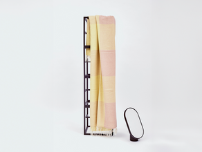 Koc z wełny merynosów Blend, tre product, niebieski, czarny