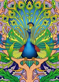 Art Nouveau Peacock Notebook