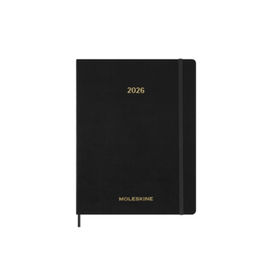Moleskine 2026 13-Month Essential XXL Weekly Vertical Planner: Black