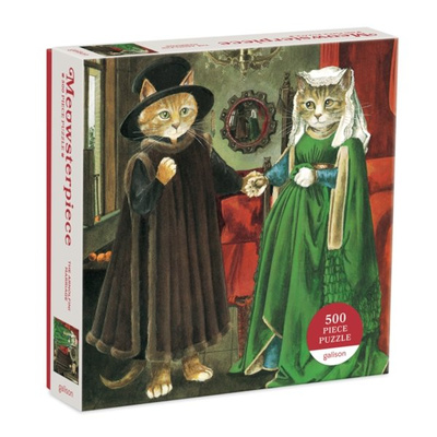 The Arnolfini Marriage: Meowsterpiece of Western Art 500 Piece Puzzle