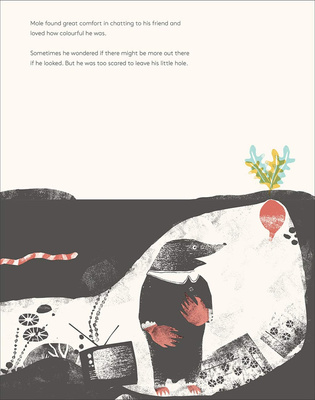 Mole in a Black and White Hole