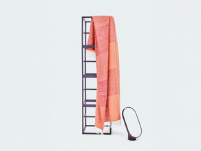 Koc z wełny merynosów Blend, tre product, czerwony, biały