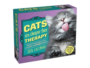 Cats Are Cheaper Than Therapy 2026 Day-to-Day Calendar : More Than 365 Cats
