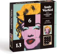 Andy Warhol Marilyn 2-in-1 Sliding Wood Puzzle