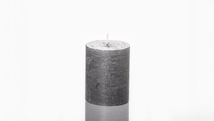 Świeca Chamber niska szara