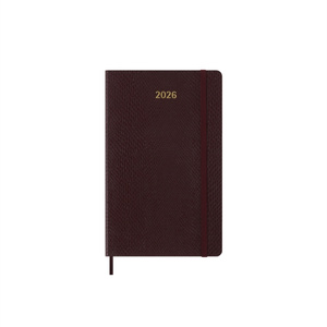 Moleskine Precious & Ethical 2026 12-Month Weekly Large Hardcover Notebook in Box: Mamba Bordeaux