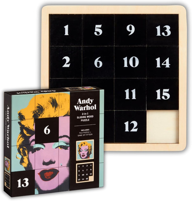Andy Warhol Marilyn 2-in-1 Sliding Wood Puzzle